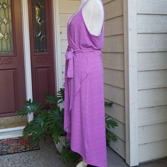 Simply Styled Orchid Stretch Wrap Midi Dress NWT - Picture 4 of 7